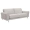 Armen Living Everly Contemporary Sofa in Genuine Dove Gray Leather with Brushed Stainless Steel Legs LCEV3GR - alternate 4